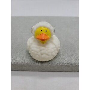 Woolly Sheep Lamb Rubber Duck with Black Ears 2"
